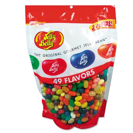 JELLY BELLY 2 lb. Bag, 49 Hard Candy Assorted Flavors 98475